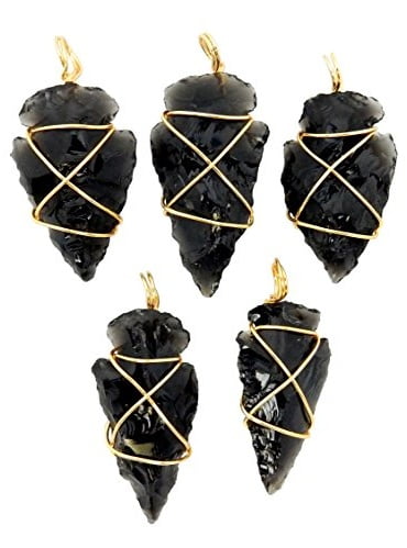Black Obsidian Arrow Heads Beautiful Five 5