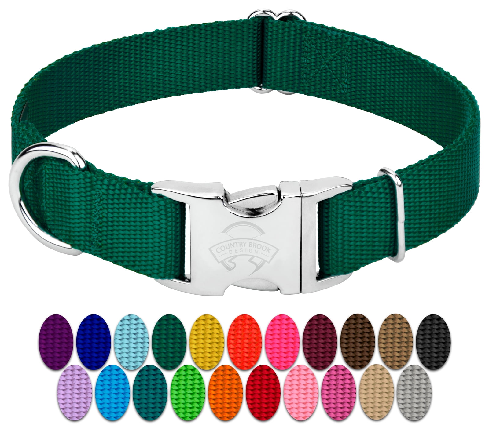 Country Brook Design® Premium Nylon Dog CollarsVarious colors & sizes