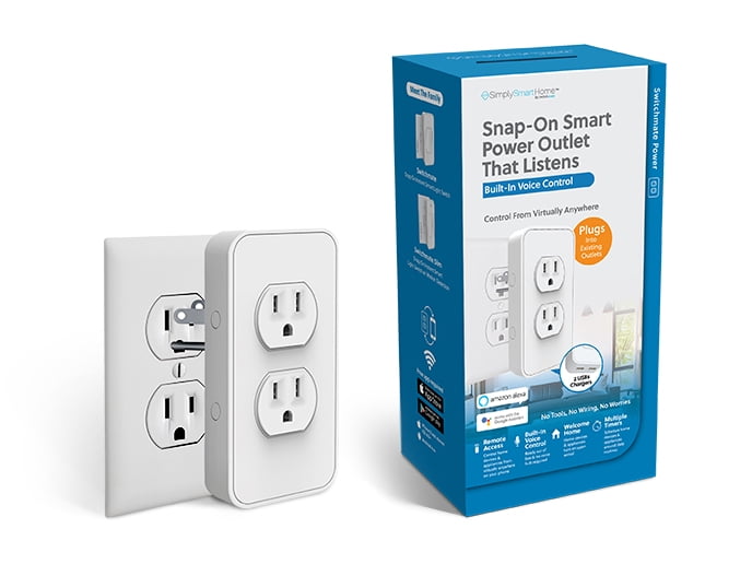 Switchmate Power Voice-Activated Wire-Free Smart Outlet, No Hub Required