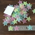 thumbnail image 4 of CAROOTU 100pcs Home Decor Wall Decals Glow Color Stars Luminous Fluorescent Wall, 4 of 5