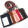thumbnail image 5 of Functional PU Leather Badge Holder with Blocking Secure Pocket Card Slots and Convenient Neck Lanyard for Student, 5 of 8