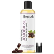 Jojoba Oil Cold Pressed for Hair, Skin, Nails Cuticle, Face (3.4 oz) - Jobaba for Gua Sha - Unrefined Base Carrier Oil (100ml)