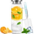 thumbnail image 1 of Jarra de vidrio Yirilan de 1.5 L con tapa de borosilicato resistente al calor, 1 of 9
