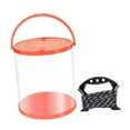 thumbnail image 3 of Colaxi Fish Lure Bucket Water Container Multifunctional Fishing Wash Basin with Rope Collapsible Bucket for Camping Traveling House Orange 11L 25x28cm, 3 of 8