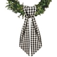 thumbnail image 1 of Personalized Wreath Sash for Front Door Decor, Custom Initial Plaid Ribbon Swag for Easter Spring Summer Holidays, Farmhouse Porch Entryway Home Decor, Green/Pink/Orange/Black/Blue Checkered, 1 of 8