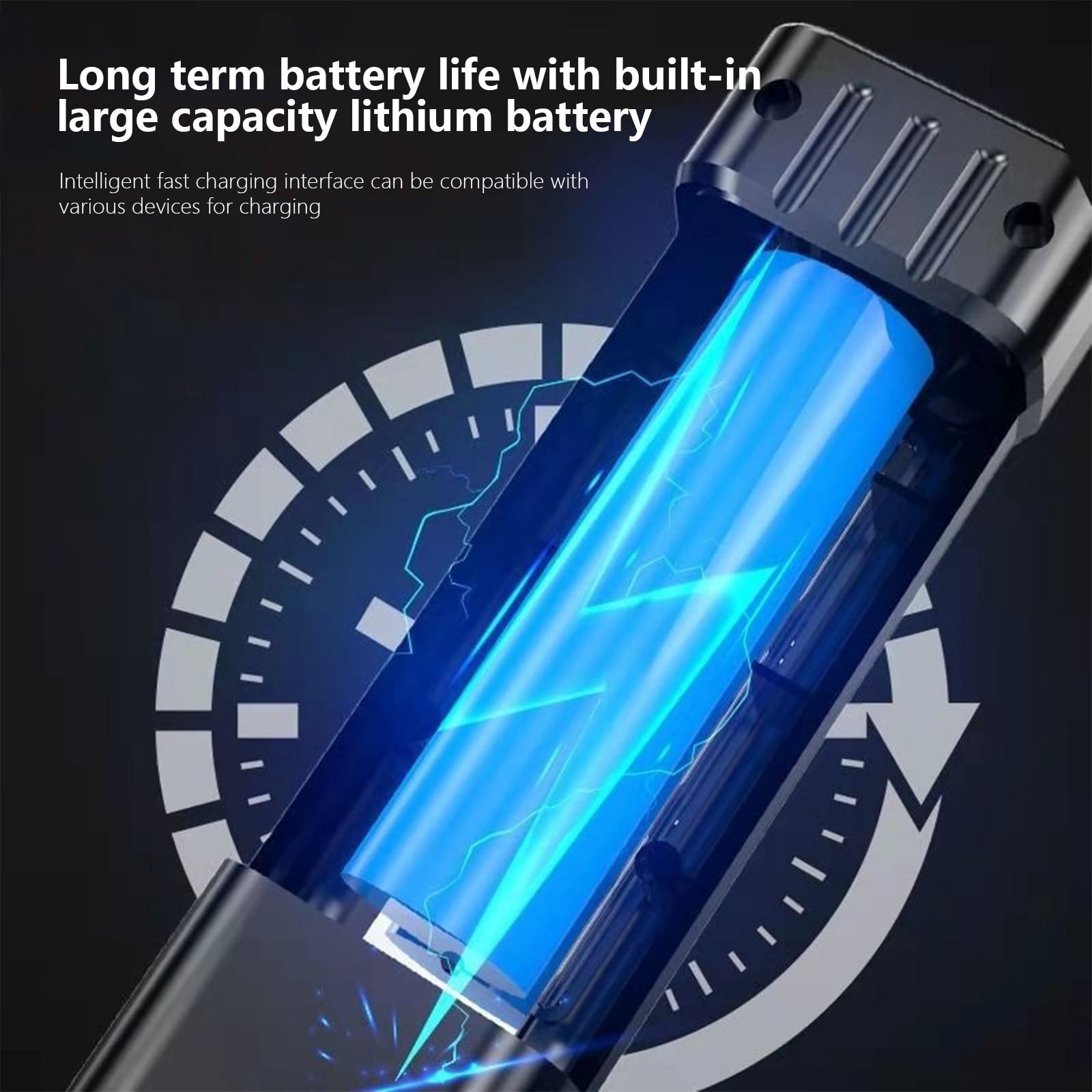 COB Strong Light Flashlight Portable USB C Rechargeable Bright Household LED Lamp Built-in Battery with Power Display Holiday Savings Gifts