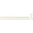 thumbnail image 5 of Floreo 10k Tri-Color Gold 2.5mm Valentino Heart Link Chain Bracelet or Anklet, 5 of 5