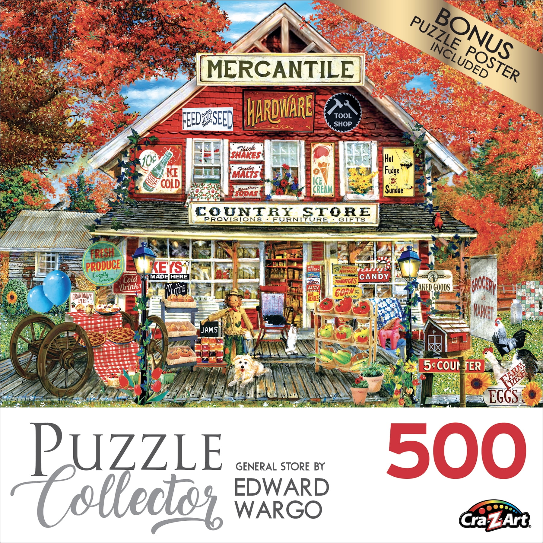 Brand New House of Puzzles 'HOP' 500 Piece Jigsaw Puzzle GOING TO TOWN 