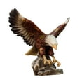 thumbnail image 4 of Creative Eagle Figurines Desk Ornament Collectible Resin Statue Crafts Artwork for Hallway Table Centerpiece Farmhouse Decor Accessories 18.5cmx12cmx17cm, 4 of 9