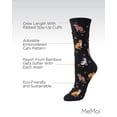 thumbnail image 3 of MeMoi Cats & Friend Bamboo Blend Crew Socks - Womens - Female, 9-11, Black, 3 of 7