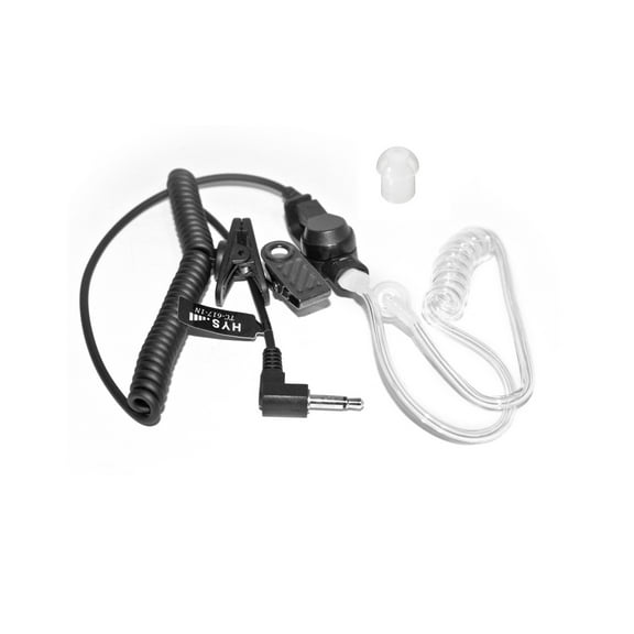 HYS 3.5mm Surveillance Listen Only Earpiece with Acoustic Tube for Shoulder Speaker Mics
