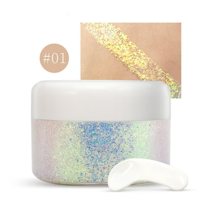 Body Glitter Gel For Body Face Hair And Lips. Color Dragon Highlighter Eyeshadow Face Body Color Curd In Light Changing Glitter Gel., Maquillage Highlights