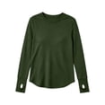 thumbnail image 4 of Bxsruta Womens Long Sleeve Tops Crewneck Pullover Shirts Basic Tee Casual Athletic Tops, 4 of 8
