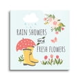 thumbnail image 1 of Rain Fresh Flowers Pink Floral Boots 8 x 8 Glass Wall Hanging Sign, 1 of 4