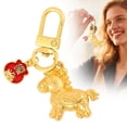 thumbnail image 2 of Horse Keychain, Golden Charm Key Ring, Year of The Horse 2026 Gifts, Luck Blessing Pendant, Golden Pendant Keychain, New Year Keychain, Festive Charm Pendant for Keys Car Bag Hanging Decor, 2 of 7