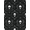 Black Grey White, Pattern 2, variant on ODIKA Ghost Horror Vintage Spooky Border Scroll Gothic Skull Refined Structured Stain Resistant Flatwoven for Entryway, Kitchen, Mudroom