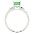 thumbnail image 4 of Clara Pucci 14K White Gold 1ct Green Solitaire Ring for Women, 4 of 8