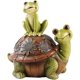 thumbnail image 1 of Estatua de jardín Estatua de Tortuga Linda Rana en la Espalda de Tortuga Escultura Animal jardín Arte Decoraciones Resina, 1 of 1