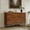 Wood Luxury, variant on FFZ Mid-Century Modern Walnut Sideboard Buffet Cabinet, 59*16*33 inches Geometric Carved Storage Cabinet with Metal Legs, Multi-Purpose Credenza