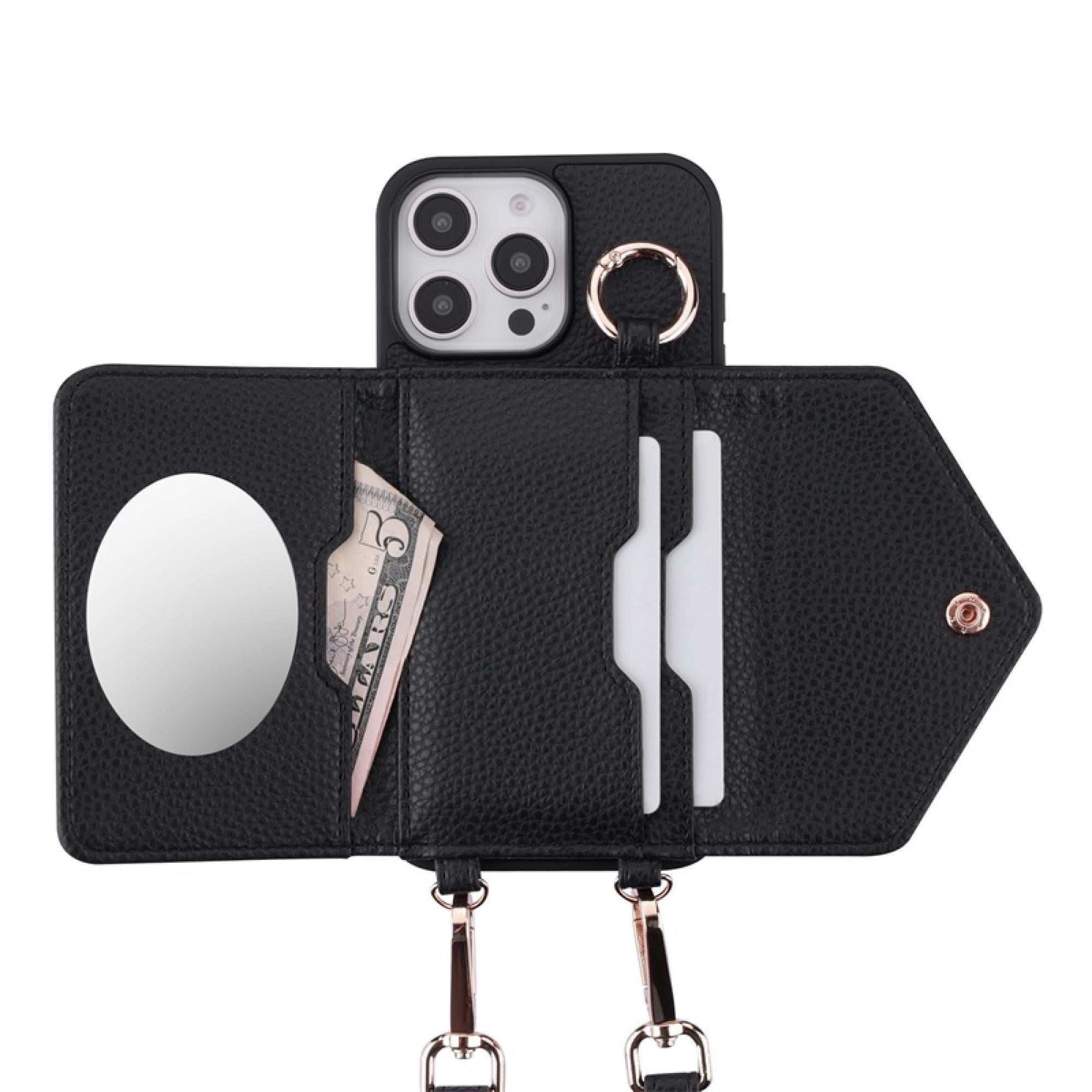 Crossbody Wallet Case with Card Holder & Kickstand compatiable with iPhone 16 Pro