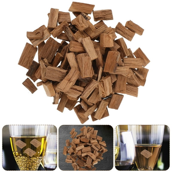 MLINS 1 Pack Oak Chips for Aging Whiskey Wine Brewing Toasted Chips Wine Brewing Supply (Heavy degree)