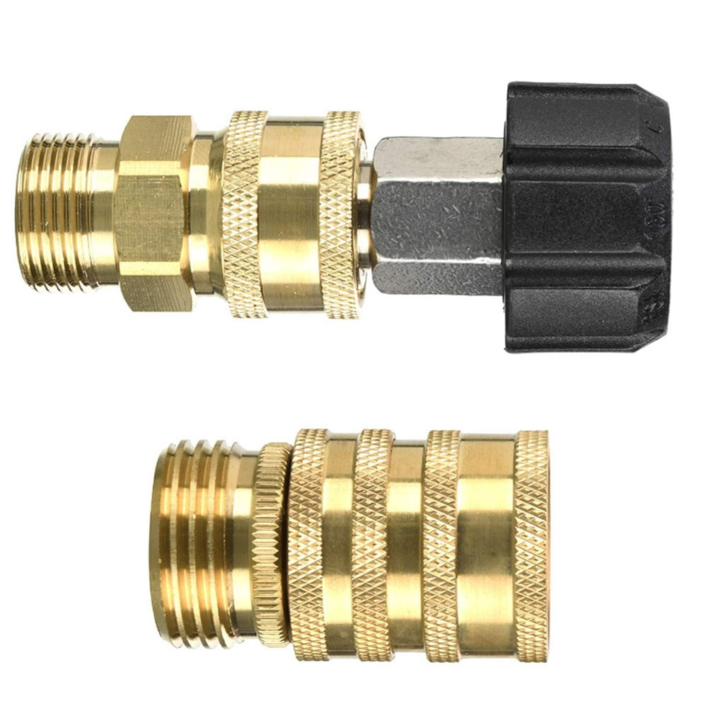 Pressure Washer Quick Disconnect Kit M22 Swivel to 3/8'' Quick Connect Adapter