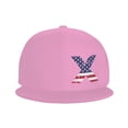 thumbnail image 2 of ZICANCN Alphabet X America Usa Flag Baseball Caps, Trucker Hats for Men And Women, Adjustable Breathable Flat Caps, Pink, 2 of 8