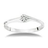 Round Solitaire Promise Ring White Gold
