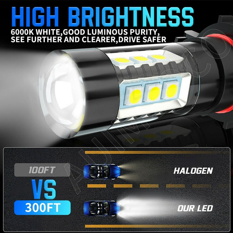 AUIMSOCO for Dodge Charger 2010-2014 Journey 10-19 2x 5202 LED Fog Light Bulb 6000K White Halogen Replacement No Hyper Flash - Walmart.com AUIMSOCO for Dodge Charger 2010-2014 Journey 10-19 2x 5202 LED Fog Light Bulb 6000K White Halogen Replacement No Hyper Flash - Walmart.com