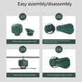 thumbnail image 4 of Eigraketly Ventiladores de techo Ventilador para acampar al aire libre con linterna LED Herramientas de enfriamiento de doble propósito Lámpara Estufas de camping Verde oscuro (5200), 4 of 6