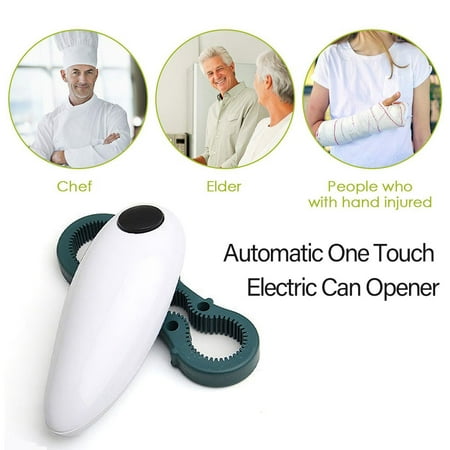 Electric Bottle And Jar Openers Automatic One Touch Electric Can Opener for Hands Free Easy Weak Hands Children and Seniors Kitchen Tool with Jar Beer Bottle Opener ()