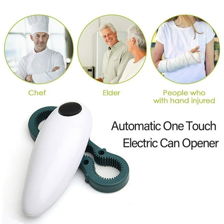 Automatic One Touch Electric Can Opener for Hands Free Easy Weak Hands Children and Seniors Kitchen Tool with Jar Beer Bottle