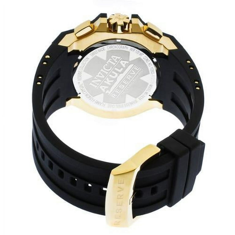 Invicta Men s 0639 Akula II Reserve Chronograph Black Dial Black Polyurethane Watch