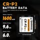 thumbnail image 2 of Batería de litio Qoutmcuy CR-P2, 6 V, 1600 mAh (paquete de 2), mejorada en 2026, 2 of 7