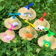 thumbnail image 6 of Dog Straw Sombrero Hat Pet Sun Cap with Flowers Birthday Party Hat for Small Medium Puppy Cat, 6 of 6