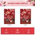 thumbnail image 6 of Jbralid Love You Valentines Day Garden Flag 12x18 Inch Outside Double Sided, Love Hearts Flowers Rustic Yard Outdoor Decorative Flag Red, 6 of 6