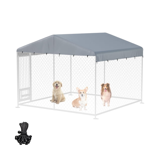 Cubierta para jaula de perro LYBOSH 305 x 305 cm impermeable gris