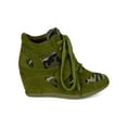 thumbnail image 2 of Breckelles BA49 Women Suede Lace Up Fashion Wedge Sneaker, 2 of 5