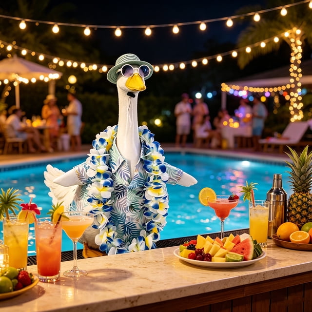 Summer Outfit Set For 23 Inch Porch Geese Suitable For Lawns Porch Geese Floral Dress Good For Summer Beach Decor