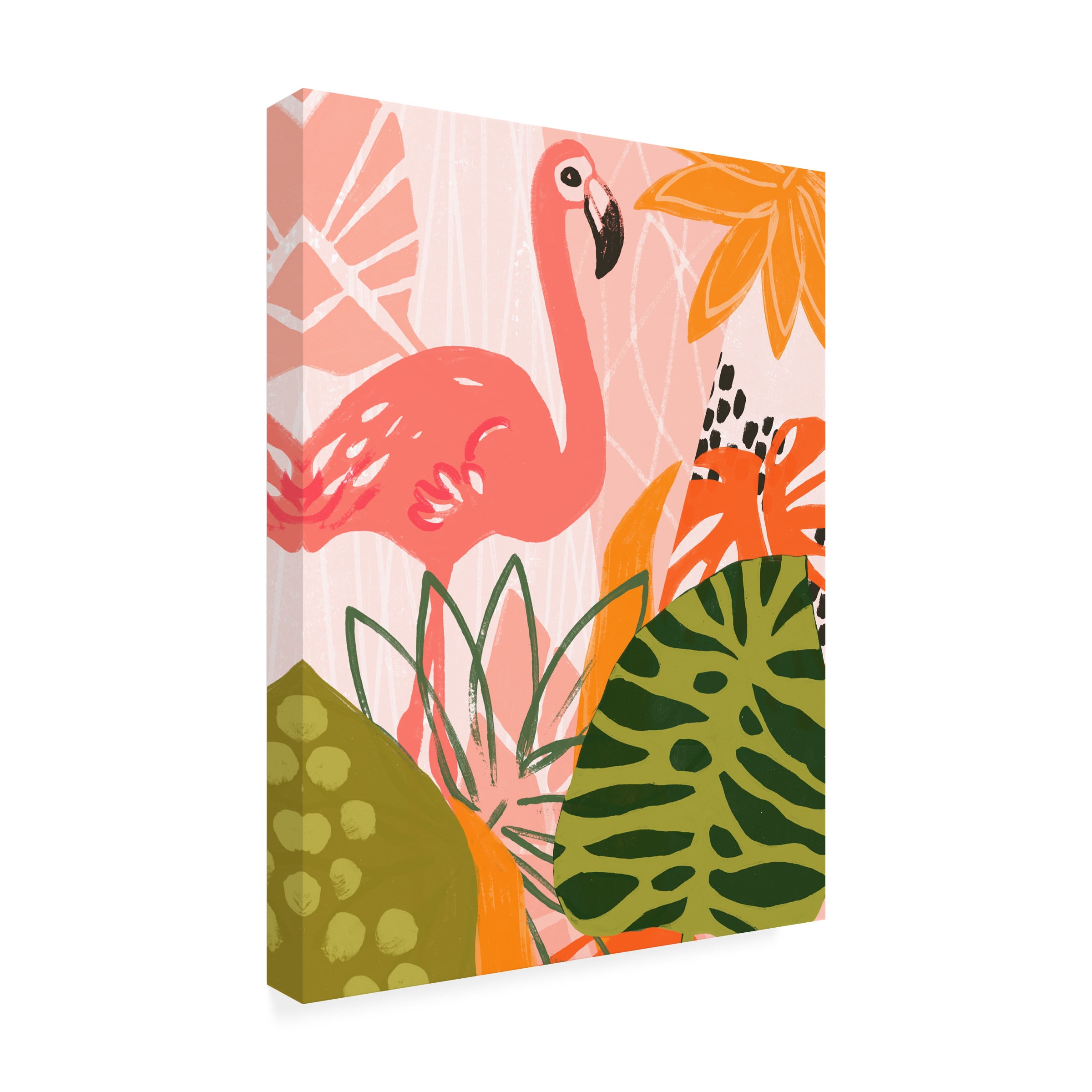 June Erica Vess 'Jungle Flamingo II' Outdoor Canvas 47x47