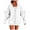 White A, variant on Ashirexll Zip Up Hoodie Women, Winter Tops for Women, Daily Bow Detail Off Shoulder Long Sleeve Pullover