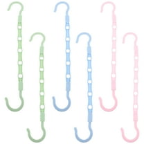 FRCOLOR 6Pcs Space Saving Hangers for Clothes Collapsible Hanger Coat Pants Hangers