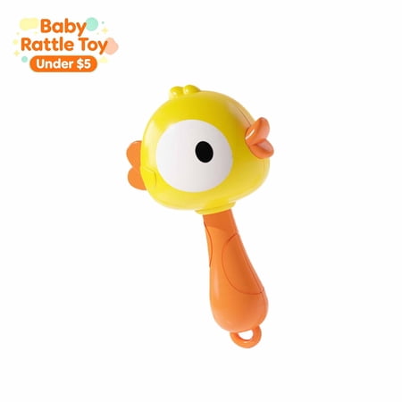 Under 5 dollar Baby Hand Rattle Shaker Toy Chewable Infant Teething Rattle Easy Grip Sensory Developmental Toy Early Educational Toy for Newborn Infants Boys Girls Baby Shower Gift