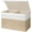 Beige & White, variant on Large Toy Storage Box with Lids, Collapsible Sturdy Baby Storage Organizer Chest Bin Basket for Kids, Boys, Girls, Playroom, Nursery, Bedroom, Closet 25"x13"x16" (Pink & White）