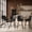 Black, variant on Modern Bar Stools Set of 2, 26" H Swivel Counter Height Barstools with High Backs, Kitchen Island Stools, For Bar & Home,Faux Leather, Brown