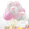 thumbnail image 3 of KAKOWELY Juego de 15 globos hawaianos para fiesta, de 12 pulgadas, con diseño de flamencos, lunares rosas y látex, para bodas, bebés y cumpleaños., 3 of 4