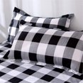 thumbnail image 4 of Farmhouse Buffalo Checked Bedding Set Black Gray White Plaid Comforter Cover Full,Soft Lightweight Grid Bedspreads, 1 Lattice Duvet Cover , 2 Pillow Shams Modern Geometric Decor Grey Quilt,Zipper, 4 of 6
