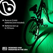 Brightz GoBrightz LED Bike Frame Light, 4 Light Modes, Underglow Effect, Green