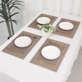 thumbnail image 7 of Unique Bargains Vinyl Placemats for Table Decor Washable Table Placemats 8pk Gold 18x12in, 7 of 7