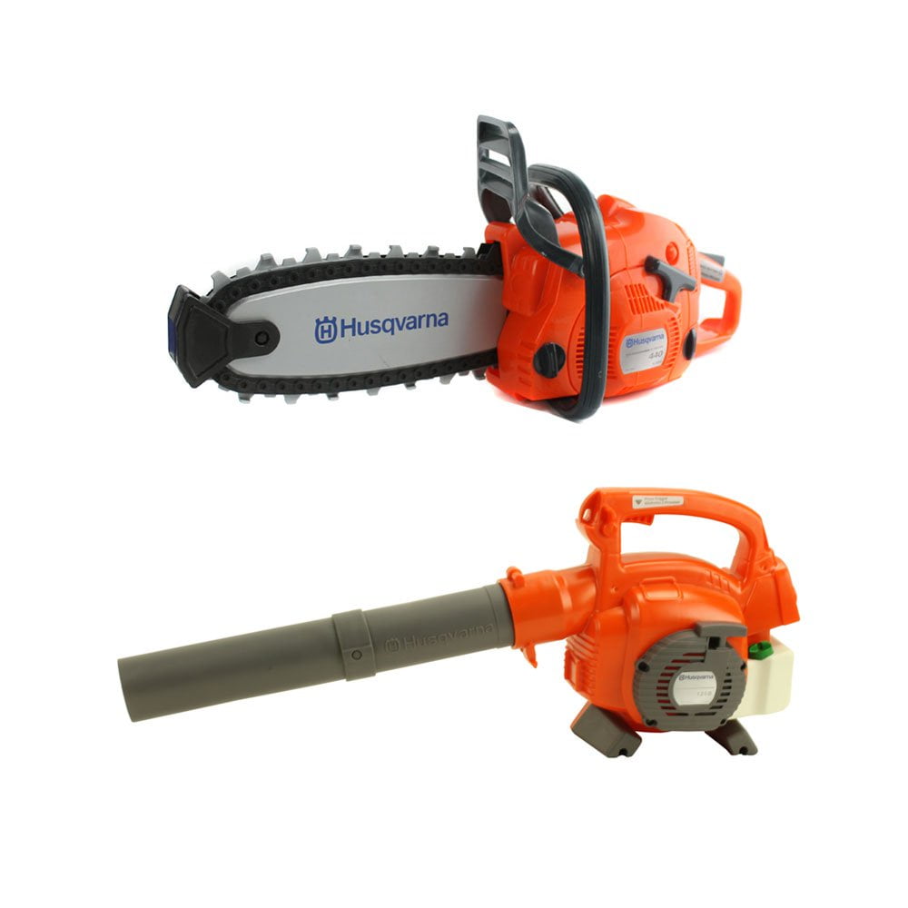 Husqvarna 125B Kids Toy Battery Operated Leaf Blower & Chainsaw Pretend